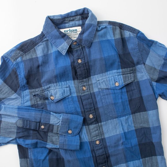 urban pipeline Other - Urban Pipeline Blue Plaid Men's Long Sleeve Shirt Size Small